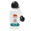 Metal water bottle, White, aluminum 500ml