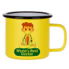 Metallic enamel MATT Yellow cup 360ml