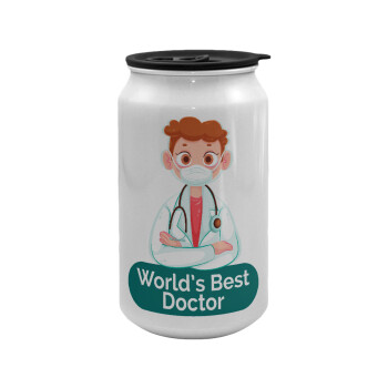World's Best Doctor, Κούπα ταξιδιού μεταλλική με καπάκι (tin-can) 500ml