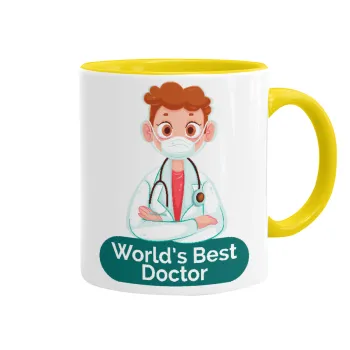 World's Best Doctor, Mug colored yellow, ceramic, 330ml