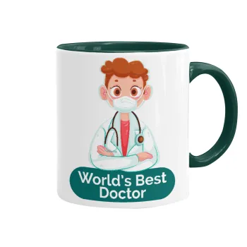 World's Best Doctor, Mug colored green, ceramic, 330ml