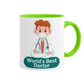 World's Best Doctor, Κούπα χρωματιστή βεραμάν, κεραμική, 330ml