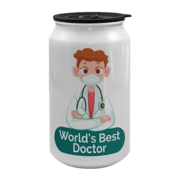 World's Best Doctor, Κούπα ταξιδιού μεταλλική με καπάκι (tin-can) 500ml