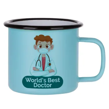 World's Best Doctor, Κούπα Μεταλλική εμαγιέ ΜΑΤ σιέλ 360ml