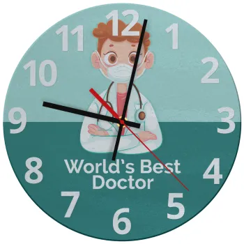 World's Best Doctor, Ρολόι τοίχου γυάλινο (30cm)