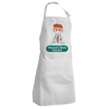 World's Best Doctor, Adult Chef Apron (with sliders and 2 pockets)