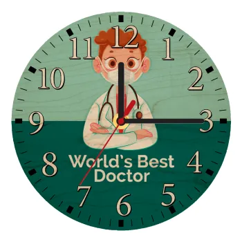 World's Best Doctor, Ρολόι τοίχου ξύλινο plywood (20cm)