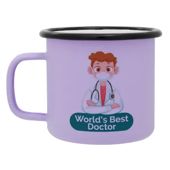 World's Best Doctor, Κούπα Μεταλλική εμαγιέ ΜΑΤ Light Pastel Purple 360ml
