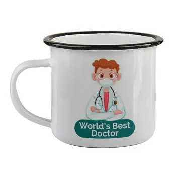 World's Best Doctor, Κούπα εμαγιέ με μαύρο χείλος 360ml