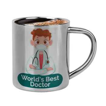 World's Best Doctor, Double-wall metal cup for espresso (220ml)