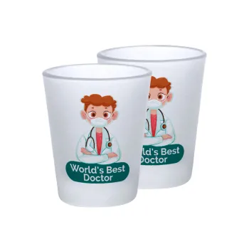 World's Best Doctor, Σφηνοπότηρα γυάλινα 45ml του πάγου (2 τεμάχια)