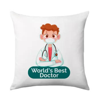 World's Best Doctor, Μαξιλάρι καναπέ 40x40cm περιέχεται το  γέμισμα