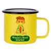 Metallic enamel MATT Yellow cup 360ml