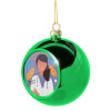 Green Christmas tree ornament ball 8cm