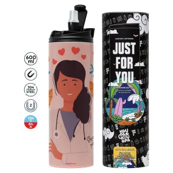 Doctor Thanks You, Tumbler stainless steel PINK 600ml