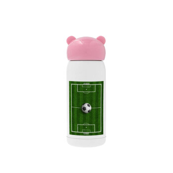 Soccer field, Γήπεδο ποδοσφαίρου, Ροζ ανοξείδωτο παγούρι θερμό (Stainless steel), 320ml