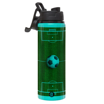 Soccer field, Γήπεδο ποδοσφαίρου, Metallic water bottle with safety lid, 850ml aluminum