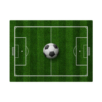 Soccer field, Γήπεδο ποδοσφαίρου, Επιφάνεια κοπής γυάλινη (38x28cm)