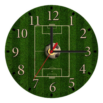 Soccer field, Γήπεδο ποδοσφαίρου, Ρολόι τοίχου ξύλινο plywood (20cm)