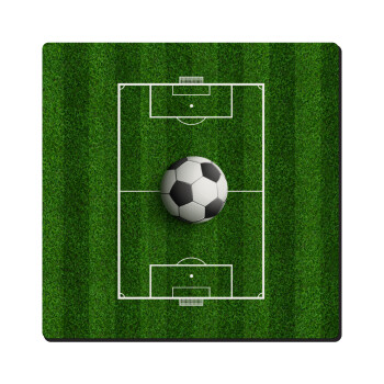 Soccer field, Γήπεδο ποδοσφαίρου, Τετράγωνο μαγνητάκι ξύλινο 6x6cm