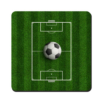 Soccer field, Γήπεδο ποδοσφαίρου, Τετράγωνο μαγνητάκι ξύλινο 9x9cm
