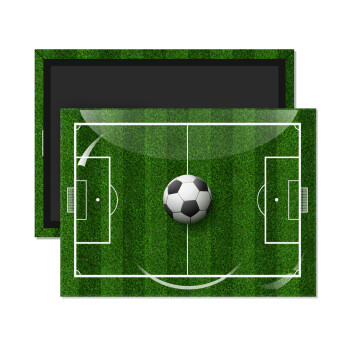 Soccer field, Γήπεδο ποδοσφαίρου, Ορθογώνιο μαγνητάκι ψυγείου διάστασης 9x6cm