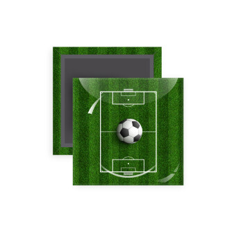 Soccer field, Γήπεδο ποδοσφαίρου, Μαγνητάκι ψυγείου τετράγωνο διάστασης 5x5cm
