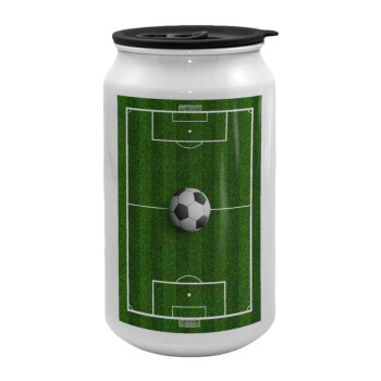 Soccer field, Γήπεδο ποδοσφαίρου, Κούπα ταξιδιού μεταλλική με καπάκι (tin-can) 500ml