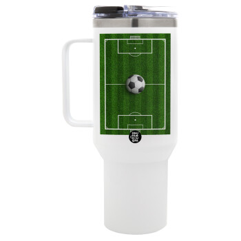Soccer field, Γήπεδο ποδοσφαίρου, Mega Stainless steel Tumbler with lid, double wall 1,2L