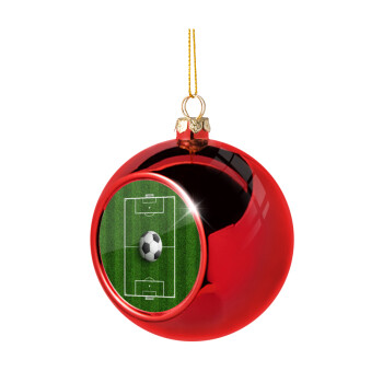 Soccer field, Γήπεδο ποδοσφαίρου, Christmas tree ball Red 8cm