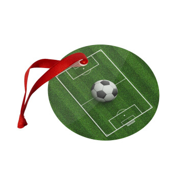 Soccer field, Γήπεδο ποδοσφαίρου, Christmas ornament glass 9cm