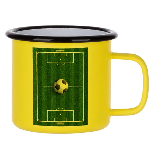 Soccer field — Κούπα Μεταλλική εμαγιέ ΜΑΤ Κίτρινη 360ml