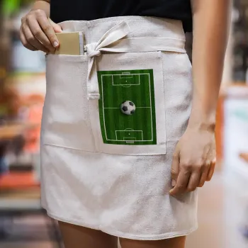 Soccer field, Γήπεδο ποδοσφαίρου, Ποδιά Μέσης με διπλή τσέπη Barista/Bartender, Beige