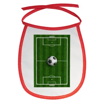 Soccer field, Γήπεδο ποδοσφαίρου, Σαλιάρα μωρού αλέκιαστη με κορδόνι Κόκκινη