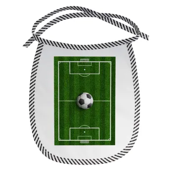 Soccer field, Γήπεδο ποδοσφαίρου, Σαλιάρα μωρού αλέκιαστη με κορδόνι Μαύρη