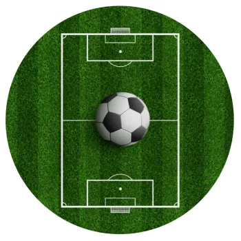 Soccer field, Γήπεδο ποδοσφαίρου, Mousepad Round 20cm