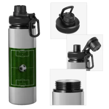 Soccer field, Γήπεδο ποδοσφαίρου, Metallic water bottle with safety cap, 850ml aluminum