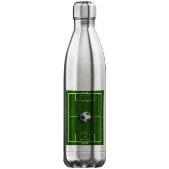 Soccer field, Γήπεδο ποδοσφαίρου, Μεταλλικό παγούρι θερμός Inox (Stainless steel), διπλού τοιχώματος, 750ml