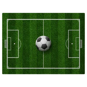 Soccer field, Γήπεδο ποδοσφαίρου, Επιφάνεια κοπής γυάλινη (38x28cm)