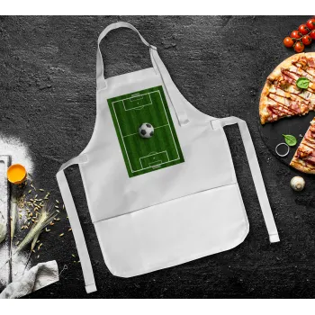 Soccer field, Γήπεδο ποδοσφαίρου, Ποδιά Σεφ Ολόσωμη Παιδική (με ρυθμιστικά και 2 τσέπες)