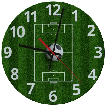 Soccer field, Γήπεδο ποδοσφαίρου, Ρολόι τοίχου γυάλινο (30cm)
