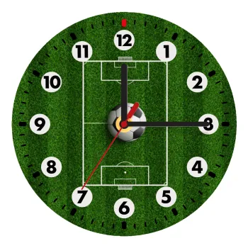 Soccer field, Γήπεδο ποδοσφαίρου, Wooden wall clock (20cm)
