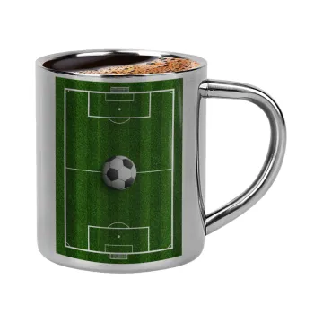 Soccer field, Γήπεδο ποδοσφαίρου, Double-wall metal cup for espresso (220ml)