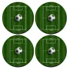 SET of 4 round wooden coasters (9cm)