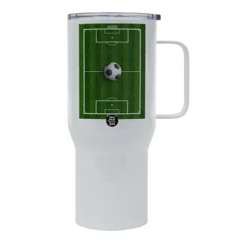 Soccer field, Γήπεδο ποδοσφαίρου, Tumbler με καπάκι, διπλού τοιχώματος (θερμό) 750L