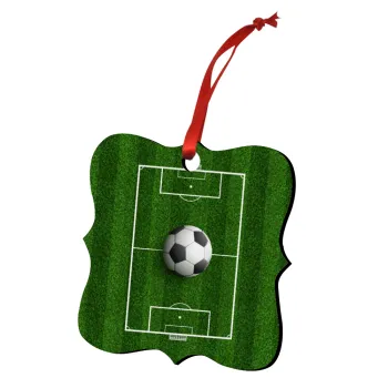 Soccer field, Γήπεδο ποδοσφαίρου, Christmas ornament polygon wooden 7.5cm