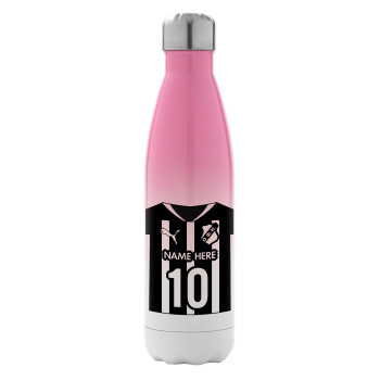 ΟΦΗ εμφάνιση, Μεταλλικό παγούρι θερμός Ροζ/Λευκό (Stainless steel), διπλού τοιχώματος, 500ml