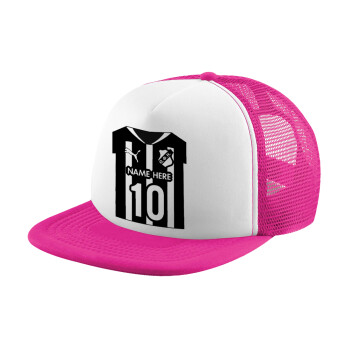 ΟΦΗ εμφάνιση, Καπέλο Soft Trucker με Δίχτυ Pink/White 