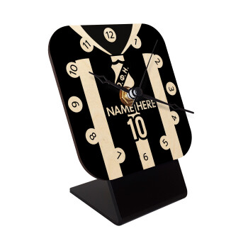 ΟΦΗ εμφάνιση, Επιτραπέζιο ρολόι σε φυσικό ξύλο (10cm)