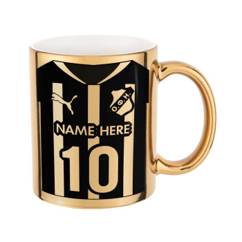 ΟΦΗ εμφάνιση, Mug ceramic, gold mirror, 330ml